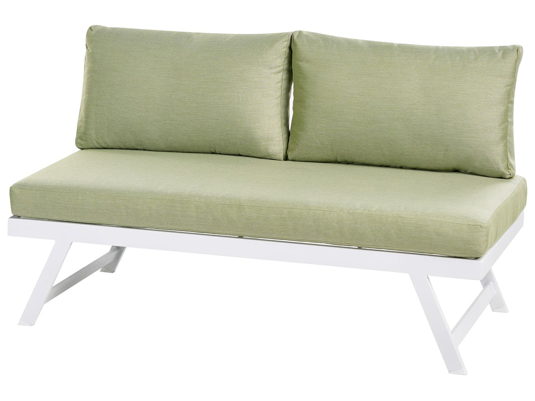 Coccorino 5 Seater Aluminium Garden Corner Sofa Set Green