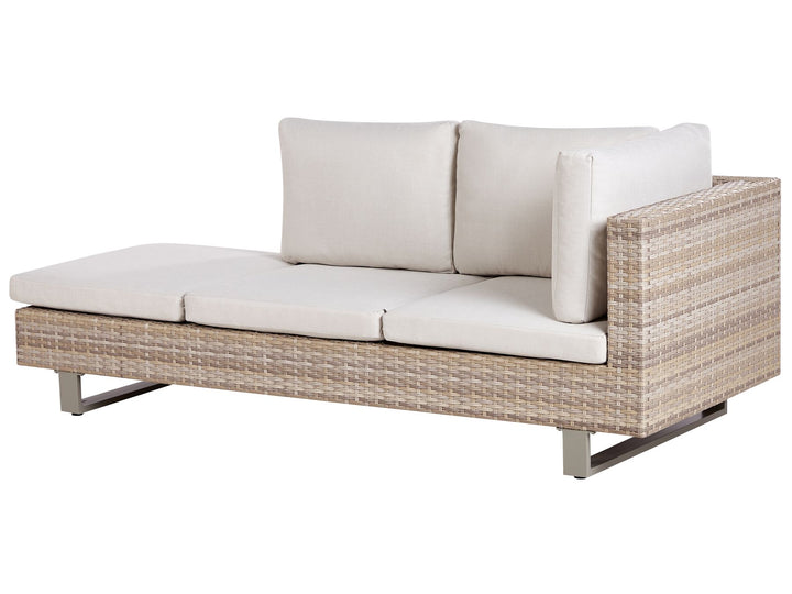 Lanciano 5 Seater PE Rattan Garden Corner Lounge Set Off-White