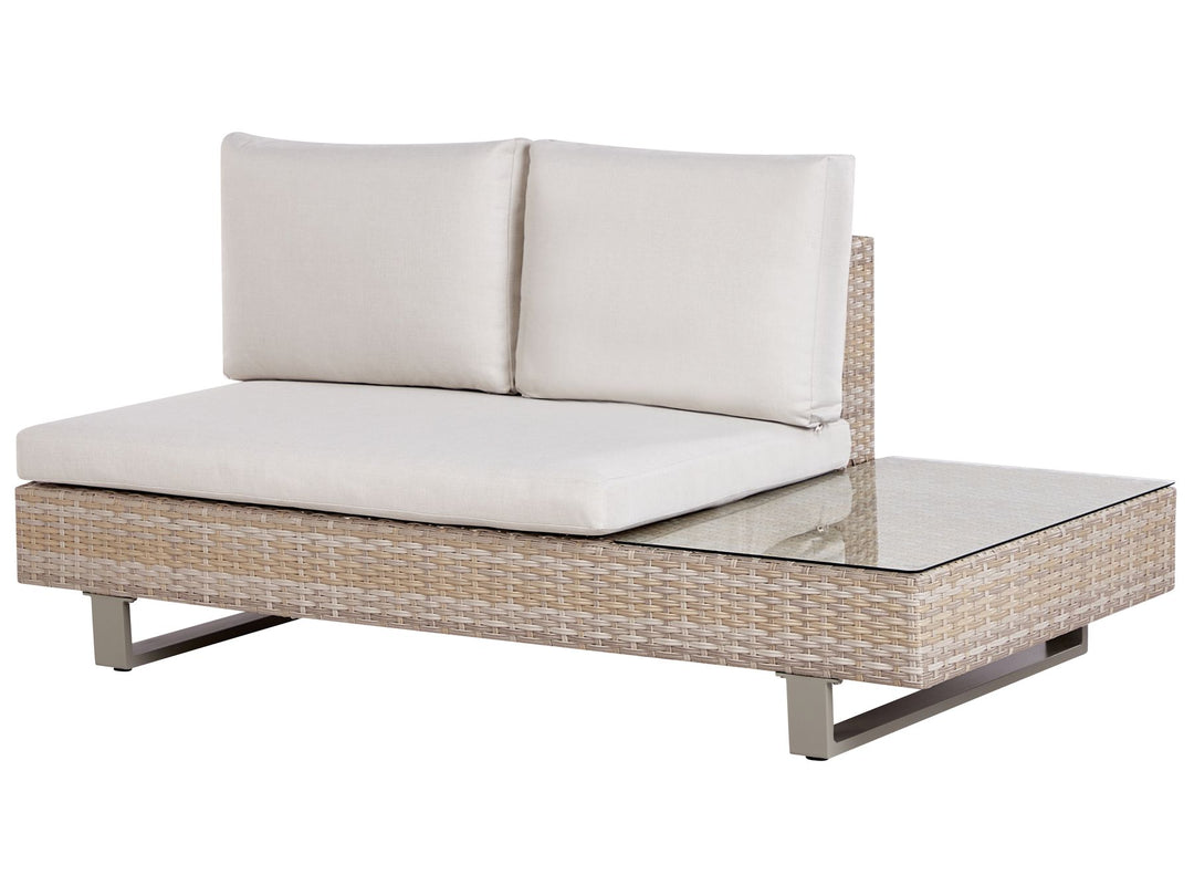 Lanciano 5 Seater PE Rattan Garden Corner Lounge Set Off-White