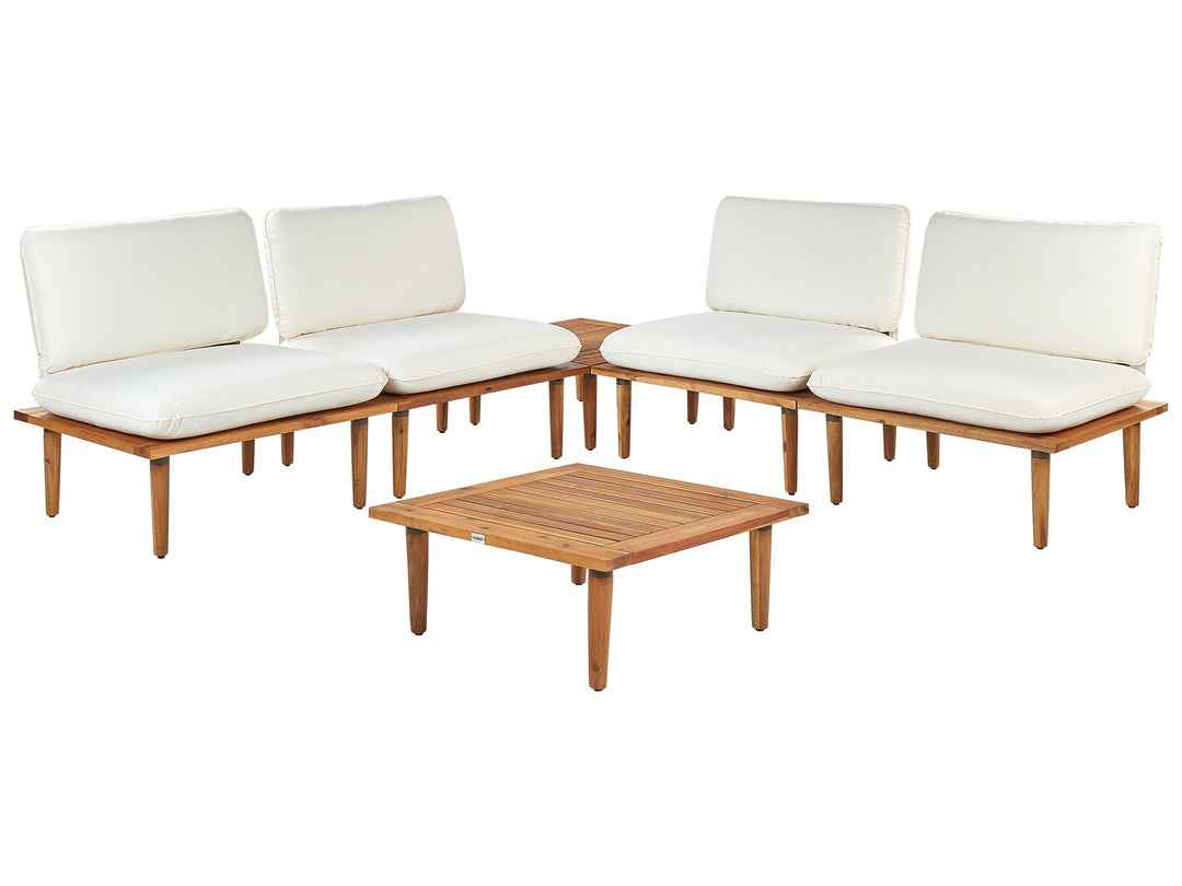 Frascati 4 Seater Certified Acacia Wood Garden Lounge Set Off-White