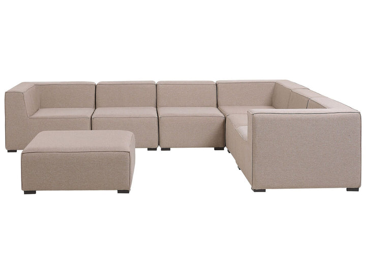 Arezzo Left Hand 7 Seater Modular Garden Corner Lounge Set Beige