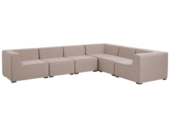 Arezzo Left Hand 7 Seater Modular Garden Corner Lounge Set Beige