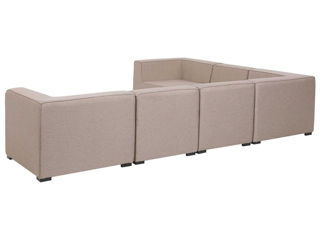 Arezzo Left Hand 7 Seater Modular Garden Corner Lounge Set Beige