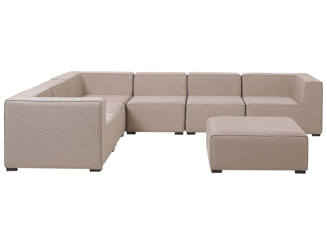 Arezzo Left Hand 7 Seater Modular Garden Corner Lounge Set Beige