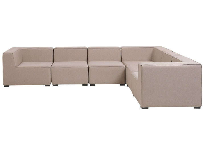 Arezzo Left Hand 7 Seater Modular Garden Corner Lounge Set Beige