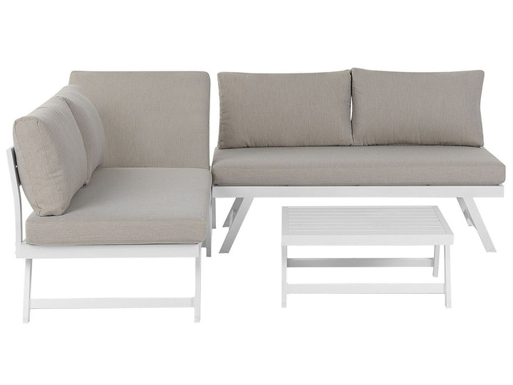 Coccorino 5 Seater Aluminium Garden Corner Lounge Set Taupe