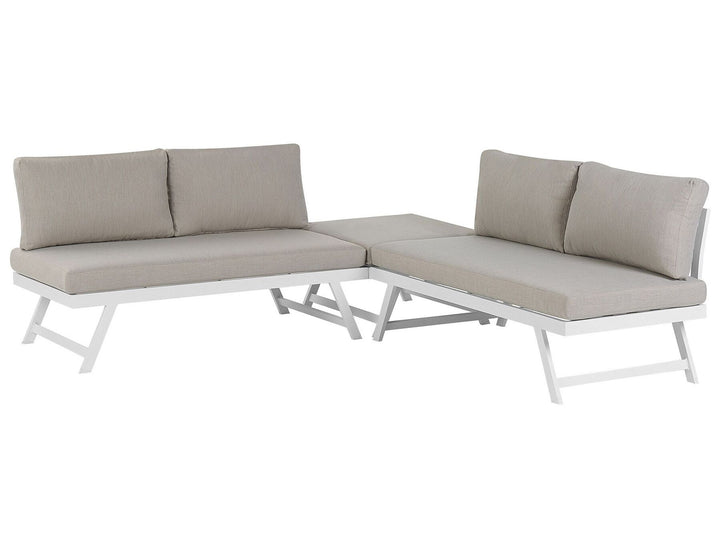 Coccorino 5 Seater Aluminium Garden Corner Lounge Set Taupe