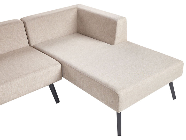 Sorrivoli Left Hand 4 Seater Fabric Lounge Set Beige