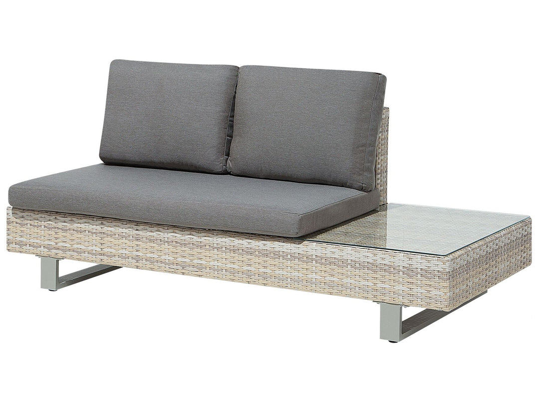 Lanciano 5 Seater PE Rattan Garden Corner Lounge Set Grey