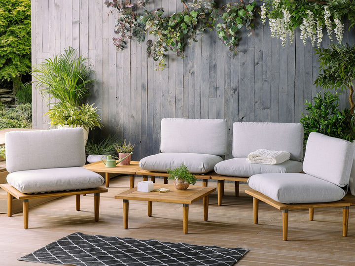 Frascati 4 Seater Certified Acacia Wood Garden Lounge Set Grey