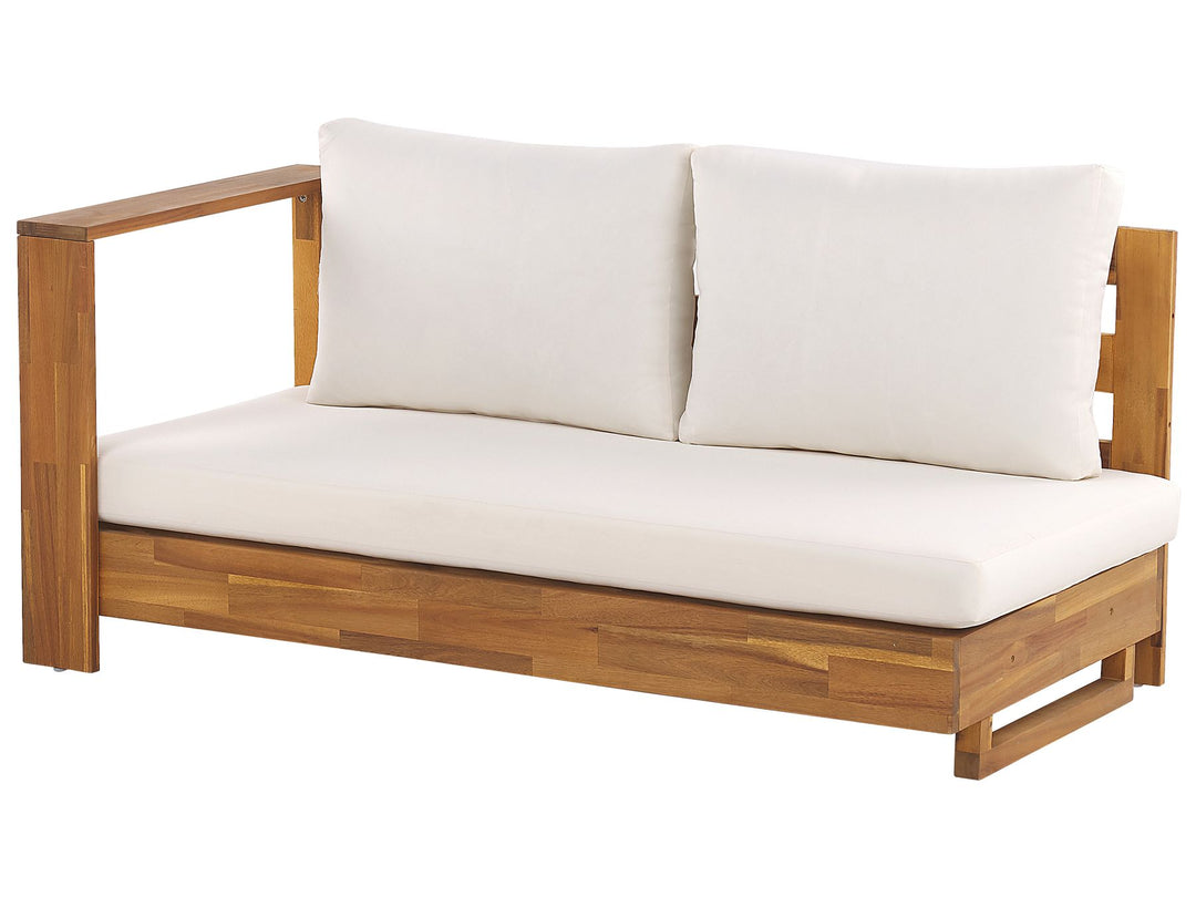 Marettimo Right Hand 5-Seater Certified Acacia Wood Garden Lounge Set White