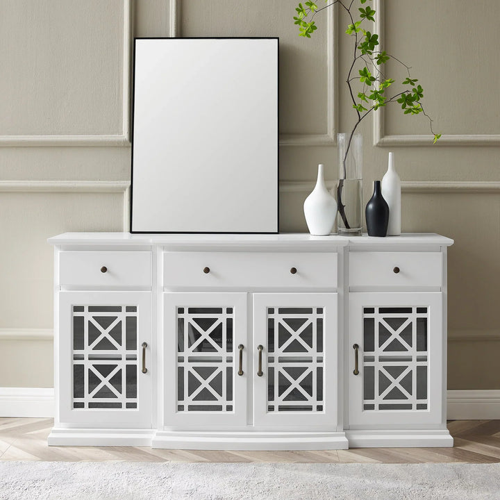 4 Door 3 Drawer Sideboard White Dean