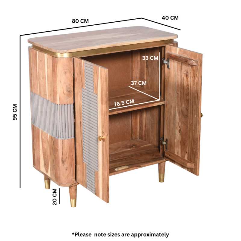 Wilton Acacia Wood 2 Doors Sideboard