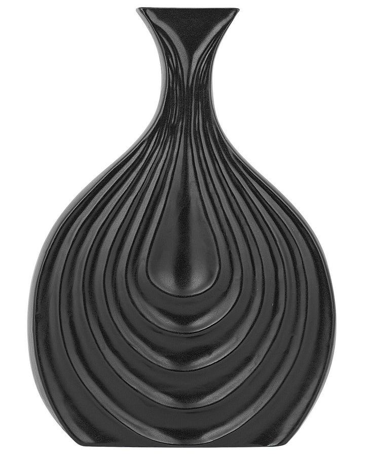 Stoneware Decorative Vase 25 cm Black Thapsus