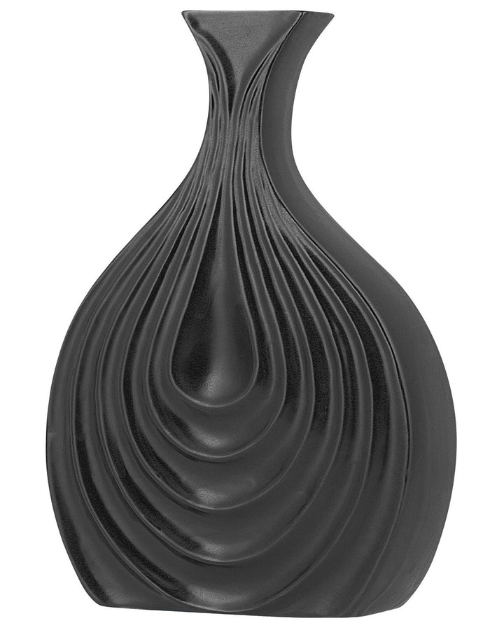 Stoneware Decorative Vase 25 cm Black Thapsus