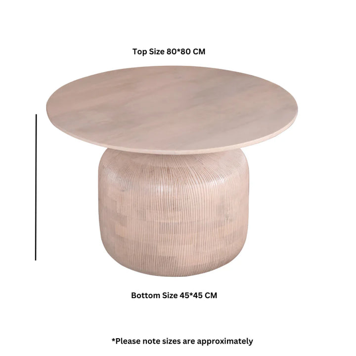 Valencia Cane & Mango Wood Round Coffee Table