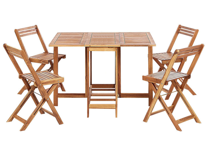 Frassine 4 Seater Acacia Wood Foldable Garden Dining Set