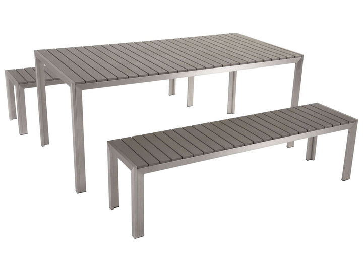 Nardo 6 Seater Aluminium Garden Dining Set Grey