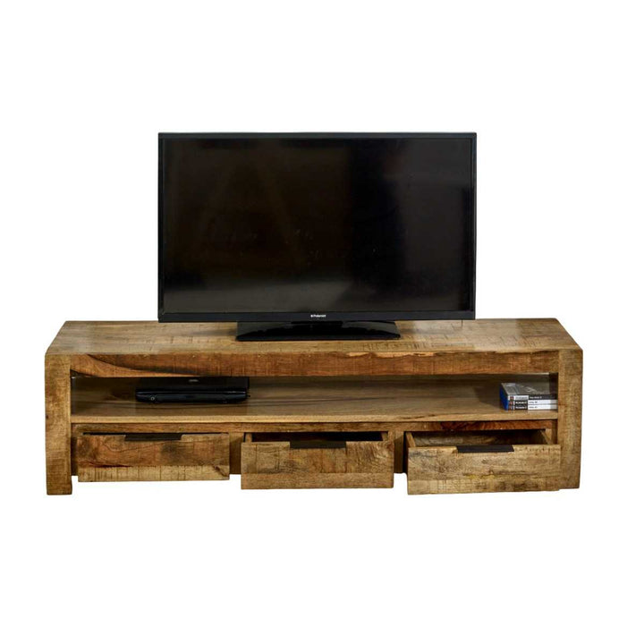 Surrey Solid Wood Large Tv Stand With 3 Drawers