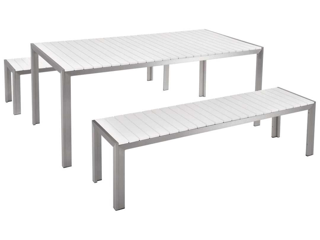 Nardo 6 Seater Aluminium Garden Dining Set White