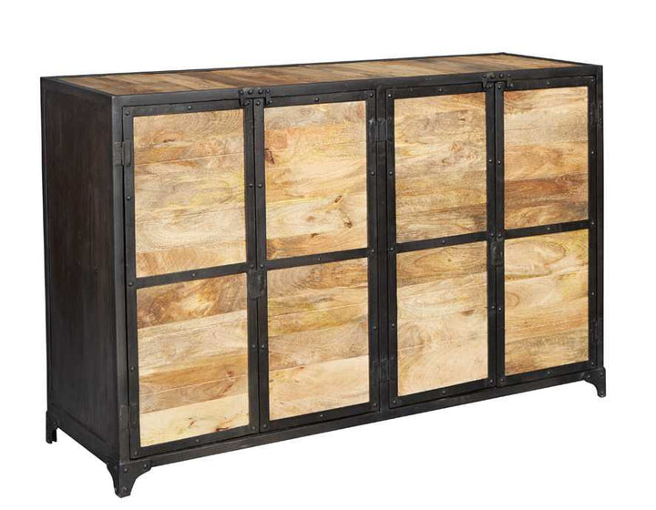 Ascot Large Reclaimed Metal and Wood Sideboard