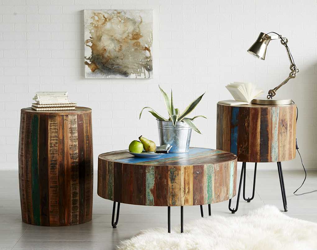 Coastal Drum Coffee Table