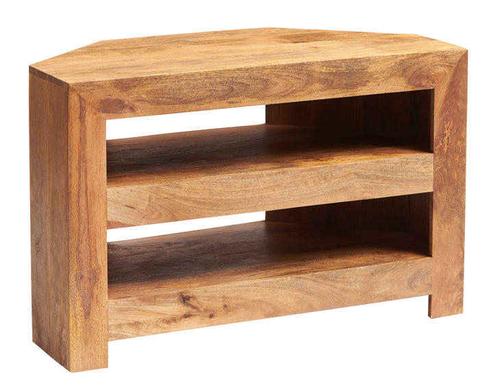 Light Mango Open Corner TV Unit