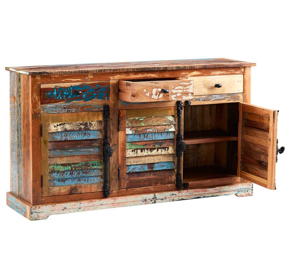 Coastal 3 Door 3 Drawer Sideboard Reclaimed Wood