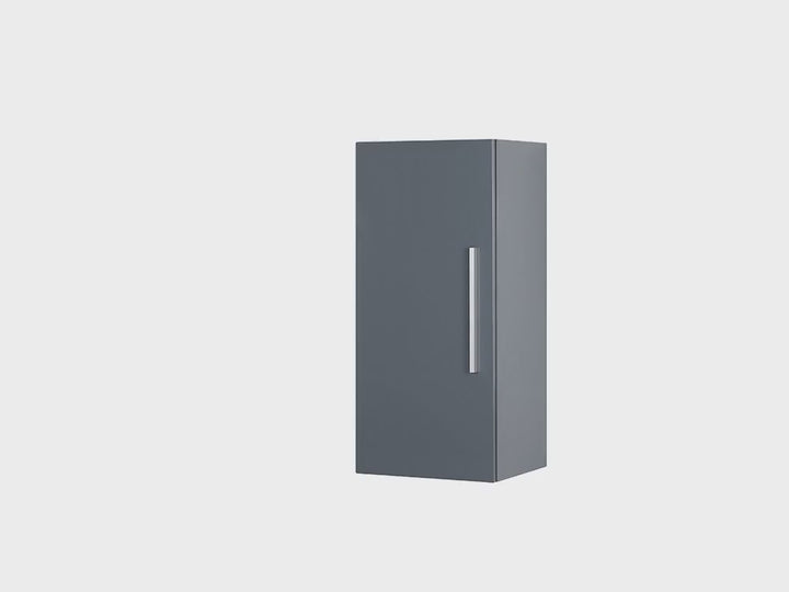 3-Shelf Wall Mounted Bathroom Cabinet Grey  Bilbao