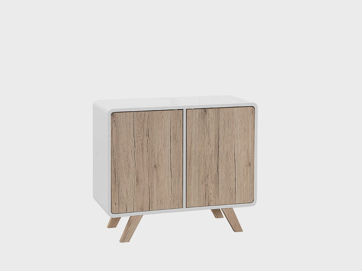 Sideboard White with Light Wood Milo