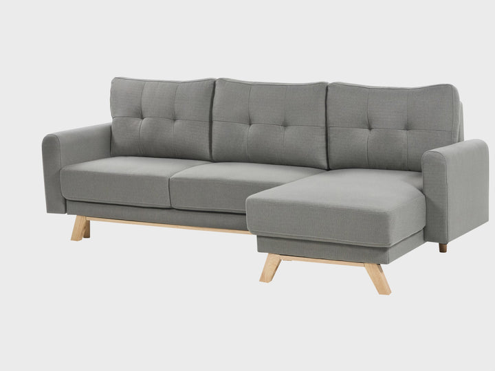 Corner Sofa Left Hand Grey Siro