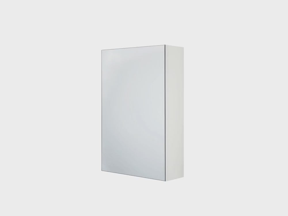 Bathroom Wall Mounted Mirror Cabinet White 40 x 60 cm Primavera