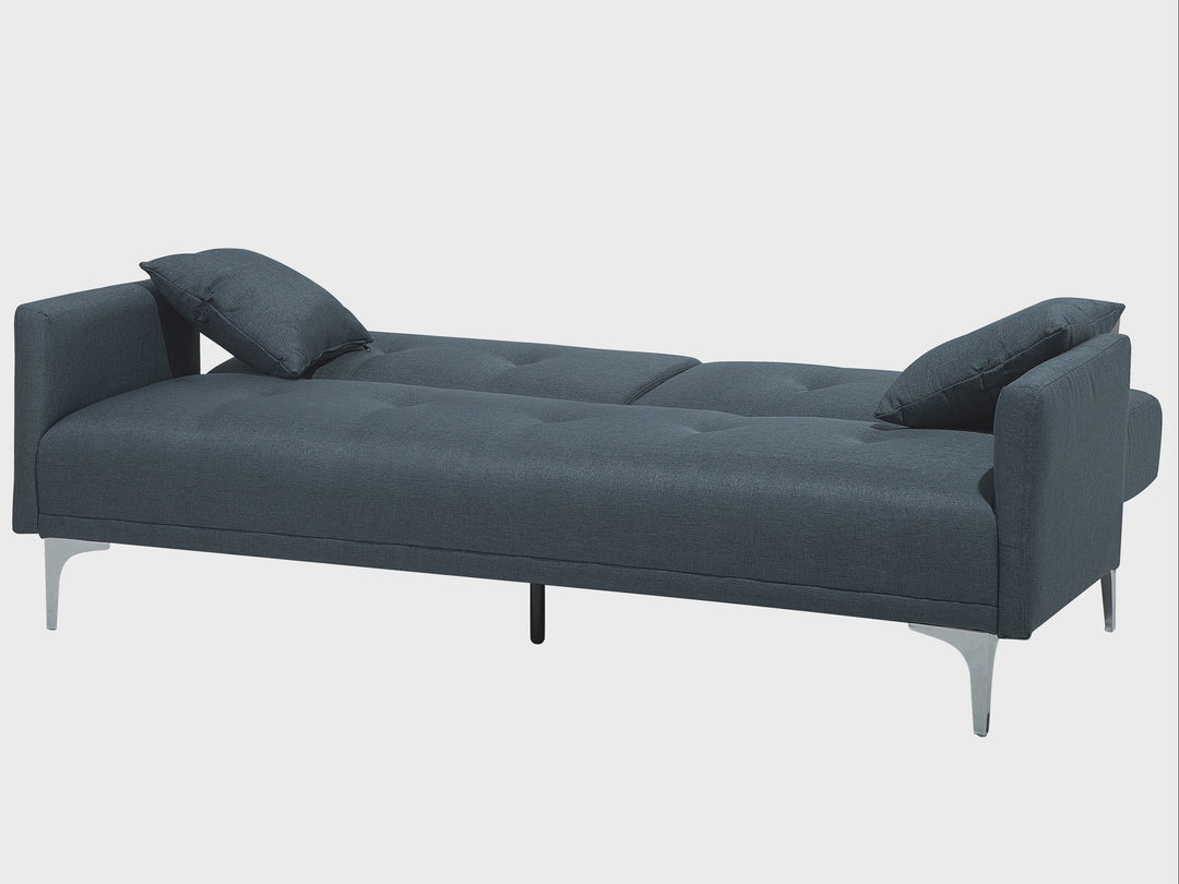 Fabric Sofa Bed Dark Blue Lucan