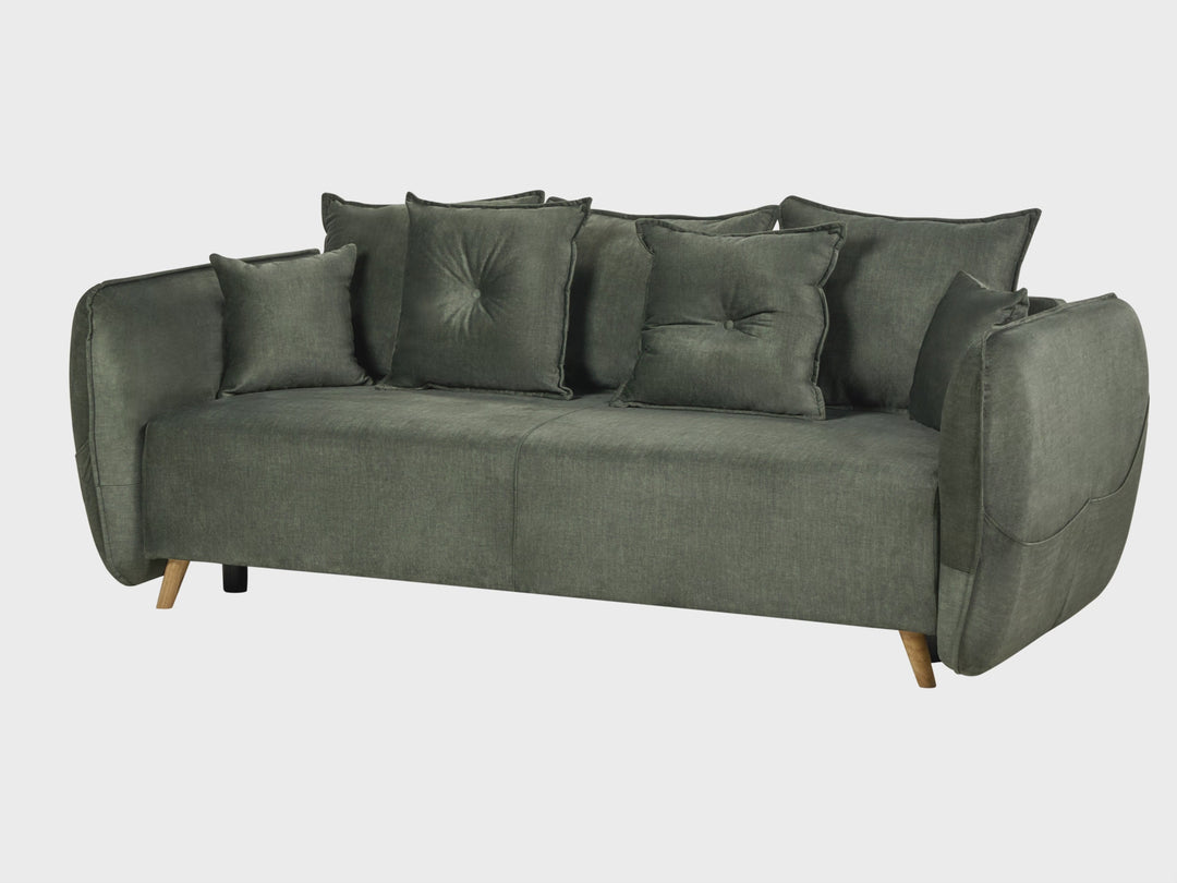 Sofa Bed Velvet Dark Green Vallanes