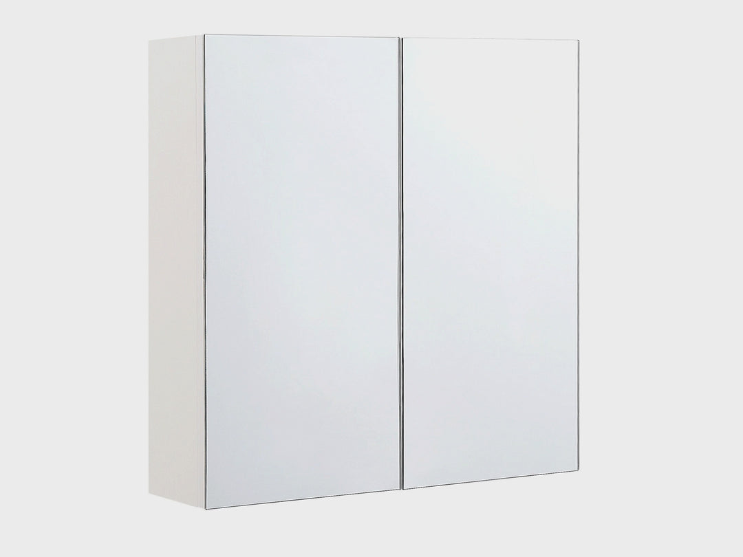 Bathroom Wall Mounted Mirror Cabinet 60 x 60 cm White Navarra