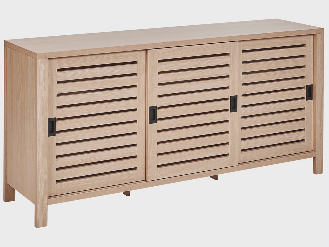 3 Door Sideboard Light Wood Randa