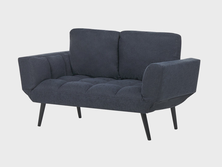 Fabric Sofa Bed Dark Blue Brekke