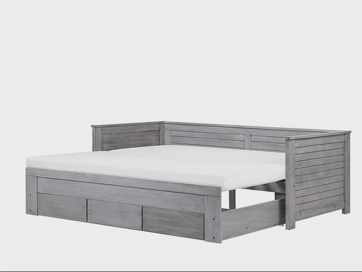 Wooden EU Single to Super King Size Daybed with Storage Grey Cahors