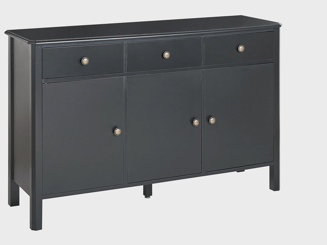 3 Door Sideboard Black Olate