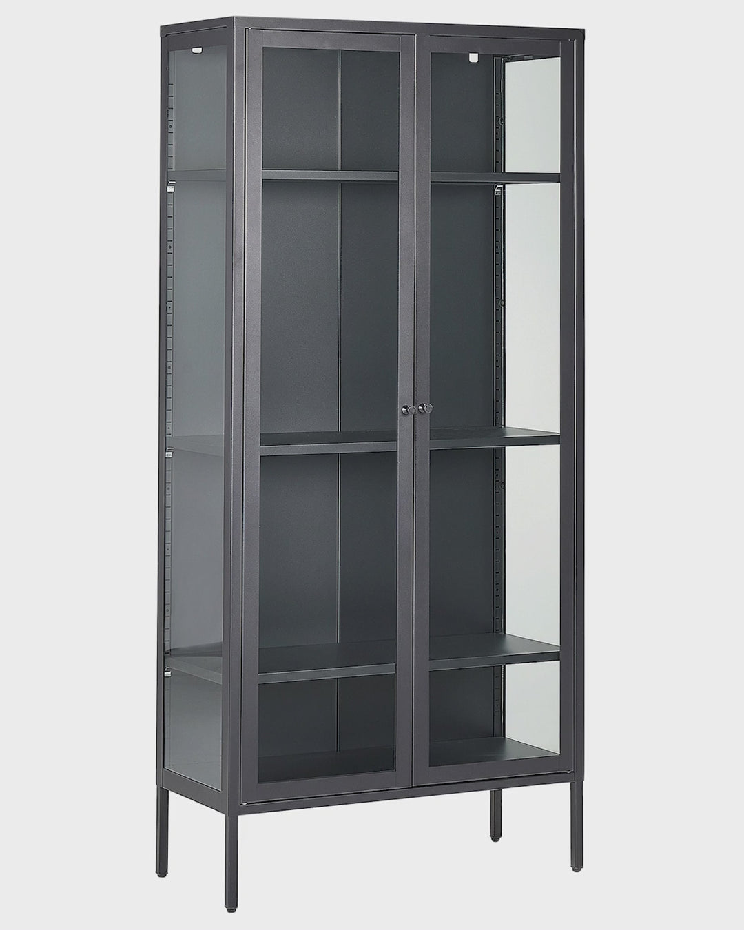 Steel Display Cabinet Black Harty