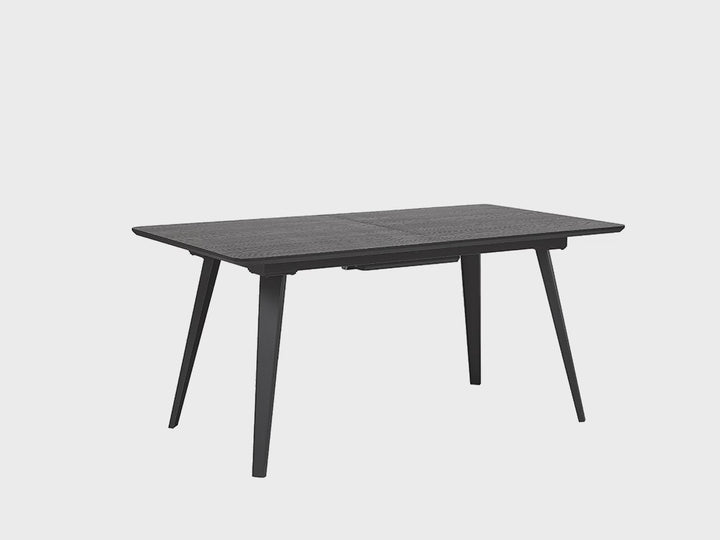 Extending Dining Table 160/200 x 90 cm Black Irvington