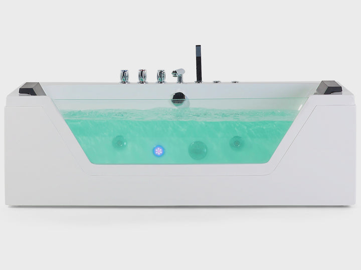 Whirlpool Bath with LED 1530 mm White  Samana