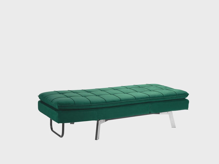 Velvet Chaise Lounge Emerald Green Loiret