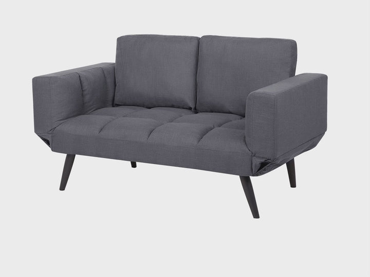 Fabric Sofa Bed Dark Grey Brekke