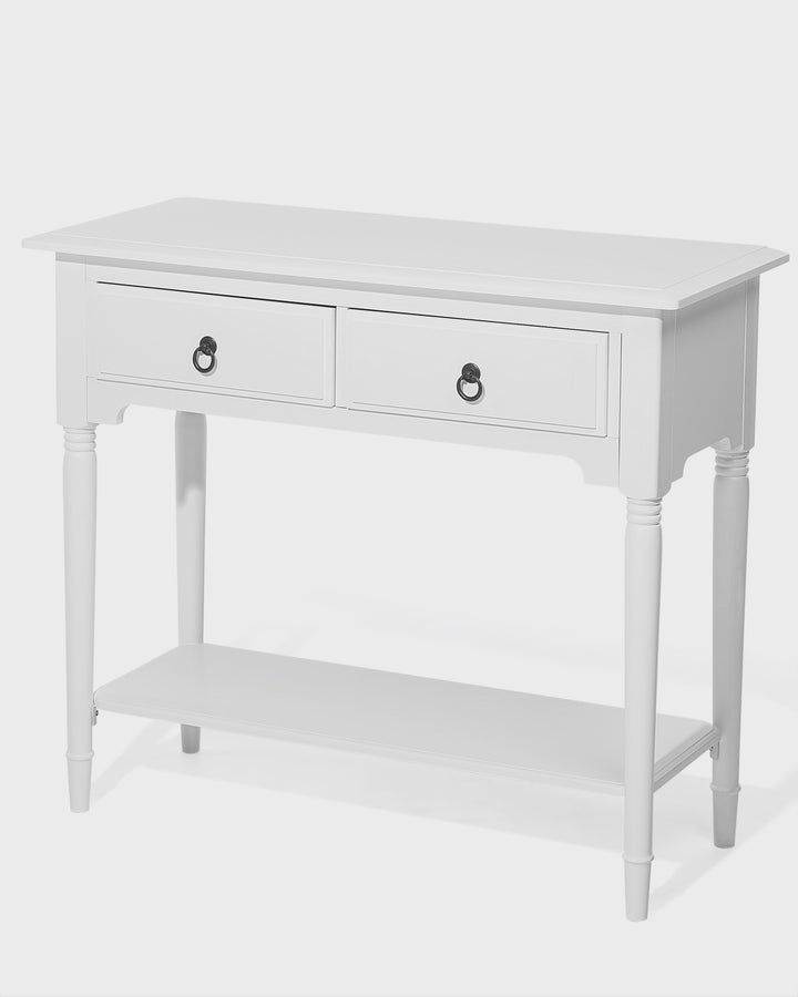 2 Drawer Console Table White Lowell