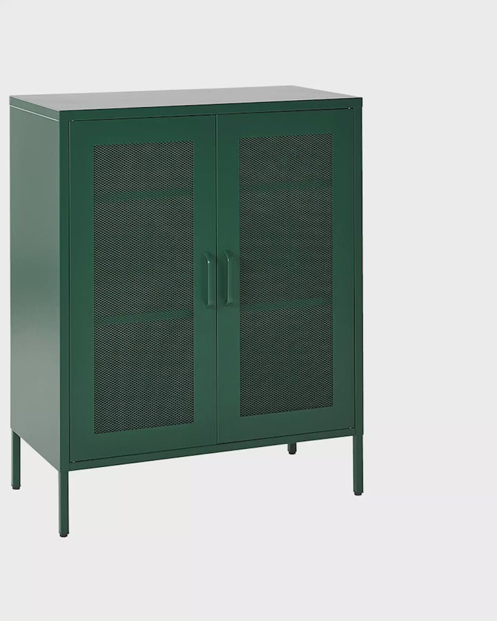 Steel Display Cabinet Green Wakatipu