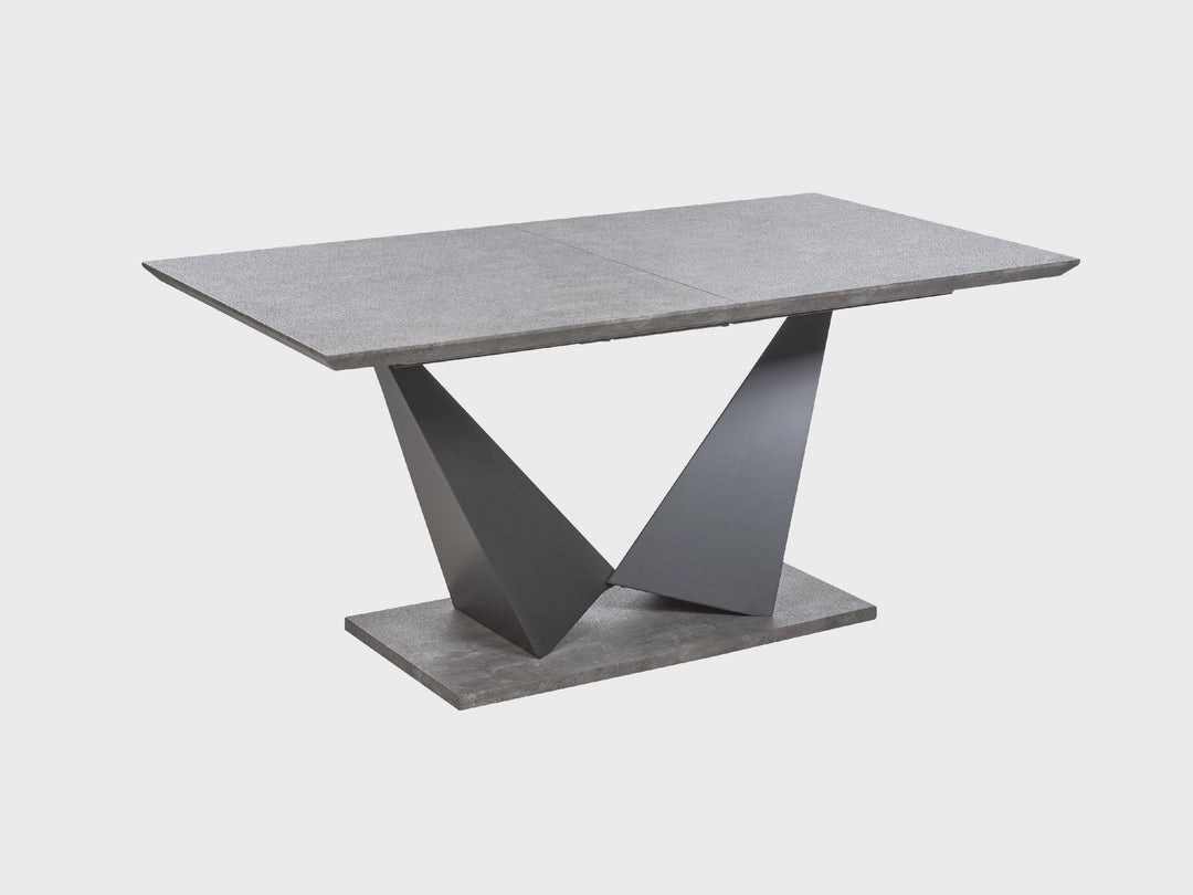 Extending Dining Table 160/200 x 90 cm Concrete Effect Alcantra