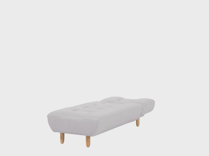 Fabric Chaise Lounge Light Grey Alsten