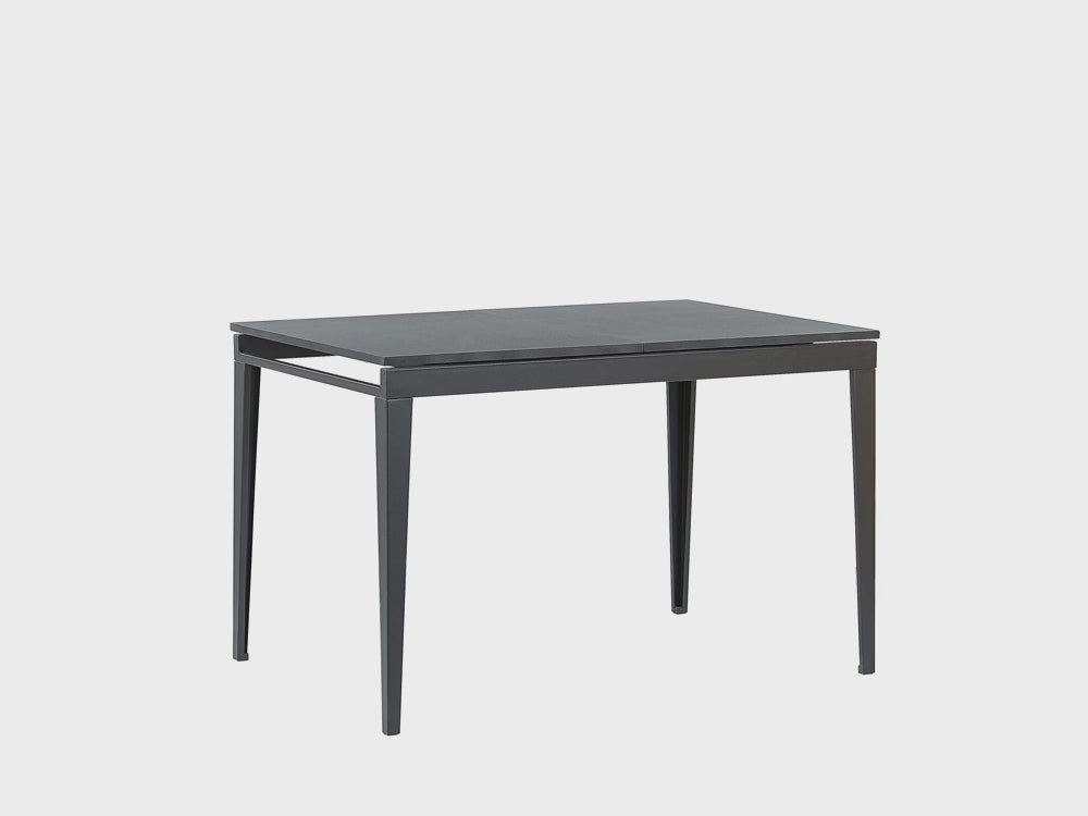 Extending Dining Table 120/160 x 80 cm Black Norley