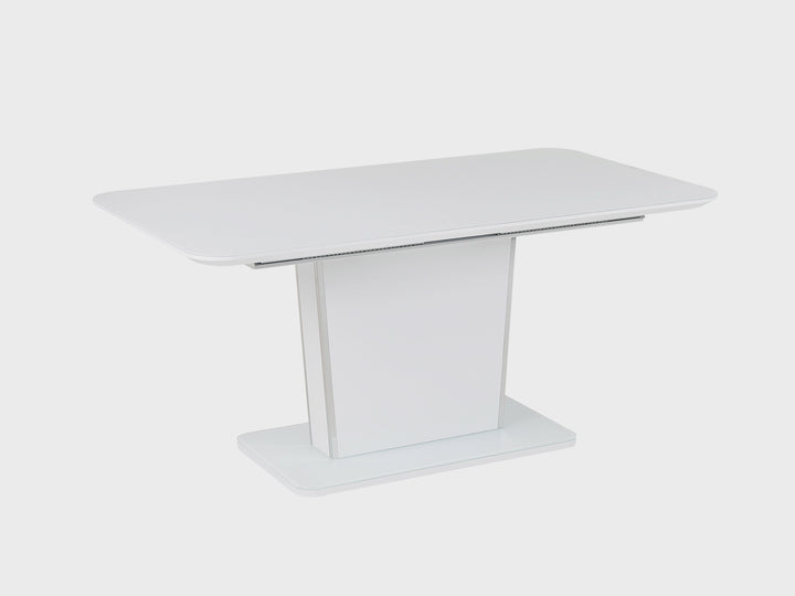 Extending Dining Table 160/200 x 90 cm White Sherlock